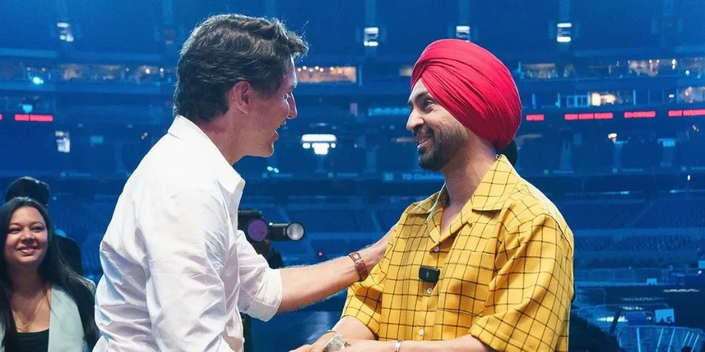 Diljit Dosanjh and Justin Trudeau