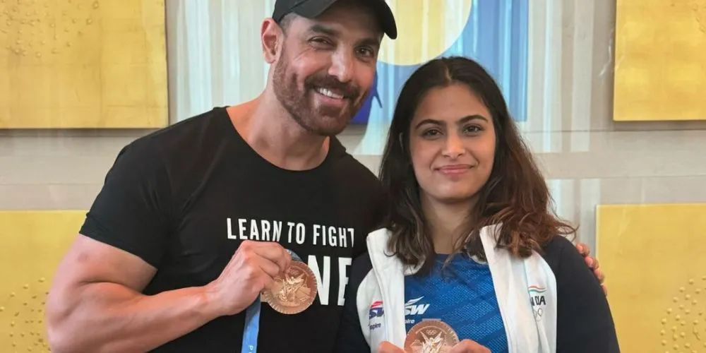 John Abraham and Manu Bhakar