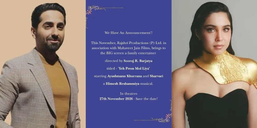 Ayushmann Khurrana and Sharvari starrer ‘Yeh Prem Mol Liya’ Sets November 2026 Release